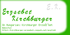 erzsebet kirchburger business card